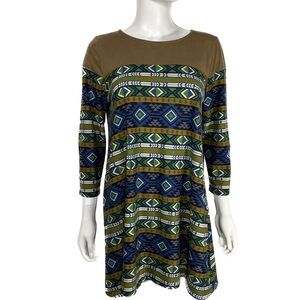 Bo Bel Micro Suede Asymmetrical Design 3/4 Sleeve Tunic Top